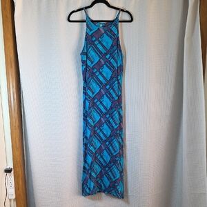 New Look Blue and Purple Geometric Sleeveless Women's Summer Dress 14